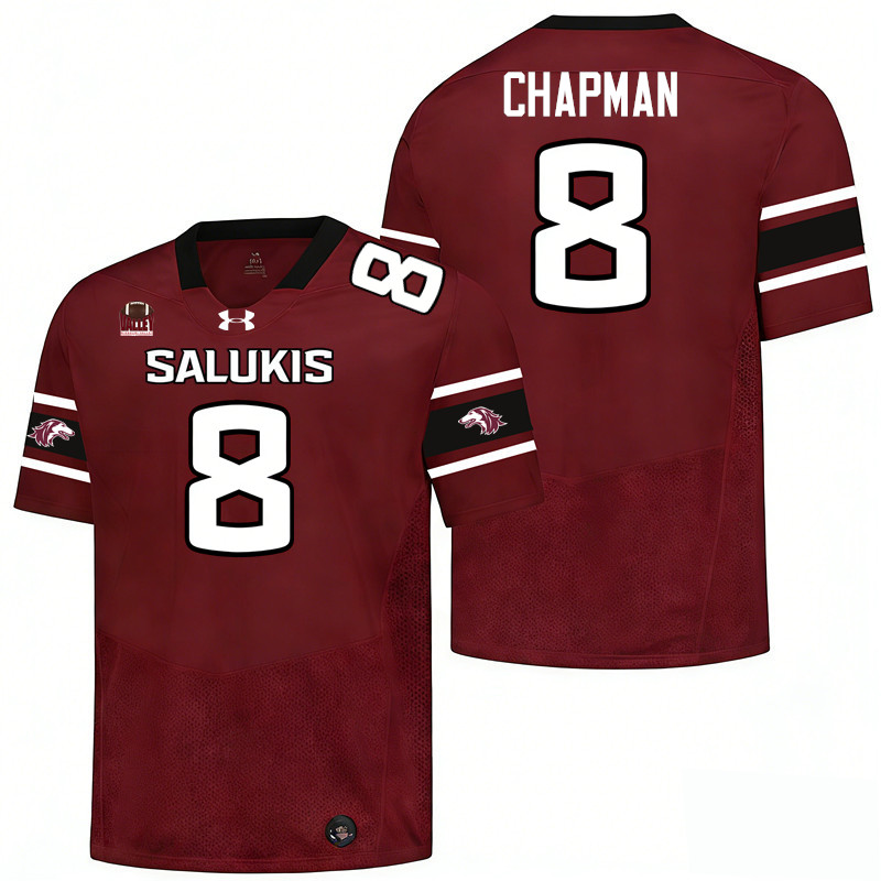 Southern Illinois Salukis #8 Chandler Chapman College Football Jerseys,Uniforms-Maroon